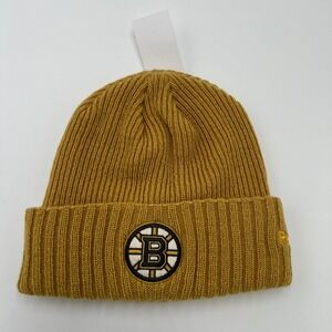 Reebok Boston Bruins NHL Hockey Knit Beanie Hat Gold One Size Fits All